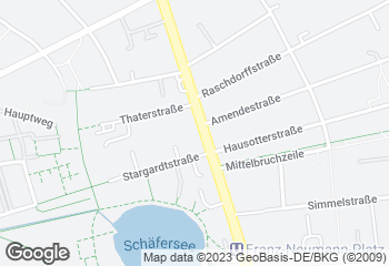 Karte mit Standort von Thoben's Backwaren