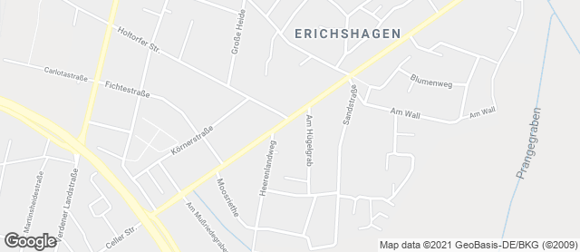 Karte mit Standort von Bäckerei Deicke - Café Erichshagen