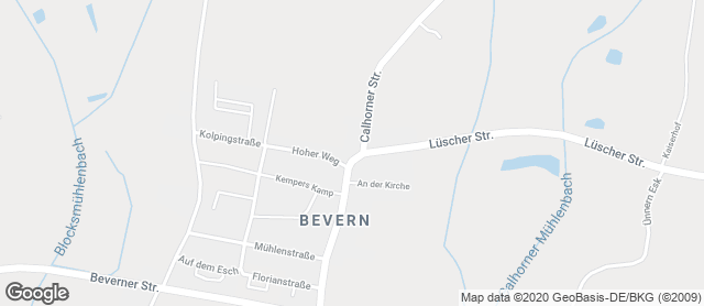Karte mit Standort von Bäckerei Franz Sieverding