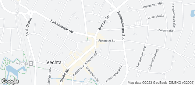 Karte mit Standort von Bäckerei Konditorei Café Burrichter