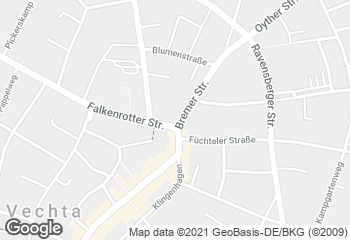 Karte mit Standort von Stadtbäckerei Grieshop GmbH