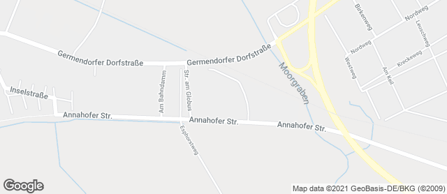 Karte mit Standort von Bäckerei & Konditorei Plentz  - Globus-Baumarkt Germendorf
