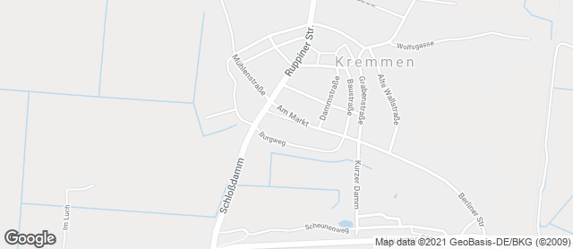 Karte mit Standort von Bäckerei & Konditorei Plentz  - Klubhaus