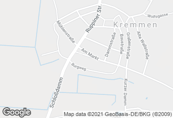 Karte mit Standort von Bäckerei & Konditorei Plentz  - Klubhaus