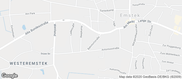 Karte mit Standort von Stadtbäckerei Frerker - netto