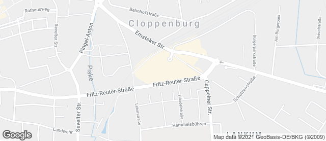 Karte mit Standort von Stadtbäckerei Frerker - Famila
