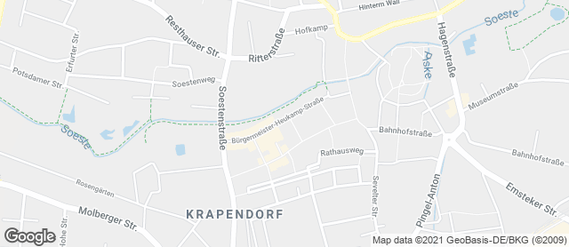 Karte mit Standort von Stadtbäckerei Frerker - Stadtcafé