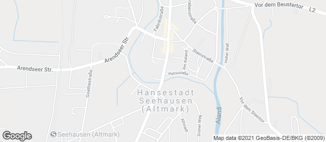 Karte mit Standort von Deichbäckerei