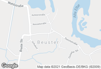 Karte mit Standort von Deichbäckerei Buchholz