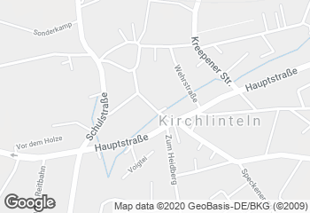 Karte mit Standort von Bäckerei Wöbse