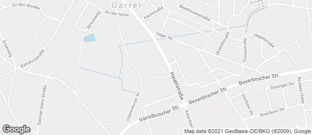 Karte mit Standort von Rewe Garrel