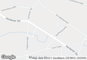 Karte mit Standort von Stadtbäckerei Uhde