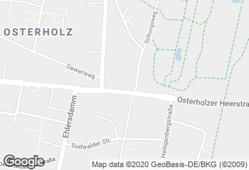 Karte mit Standort von Bäckerei Rolf Osterholzer Heerstraße