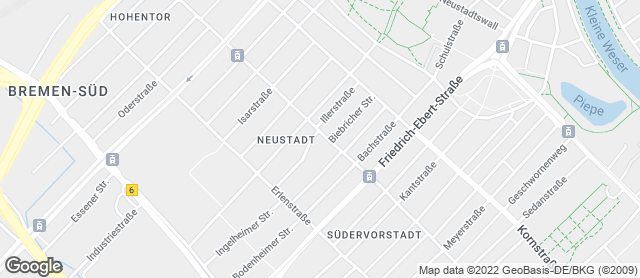 Karte mit Standort von Starke Bäcker Neustadt