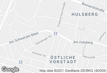 Karte mit Standort von Starke Bäcker Hulsberg