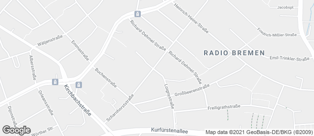 Karte mit Standort von Bäckerei und Konditorei Peer Ruchel