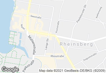 Karte mit Standort von Unser Bäcker Reinhold GmbH - Rheinsberg
