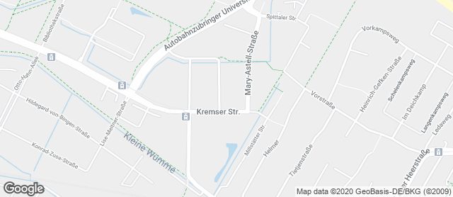 Karte mit Standort von Bäckerei Rolf Kremser Straße