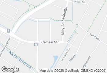 Karte mit Standort von Bäckerei Rolf Kremser Straße