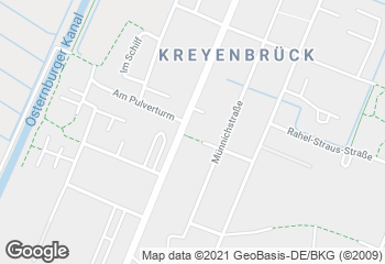 Karte mit Standort von Müller & Egerer Bäckerei und Konditorei Cloppenburger Straße