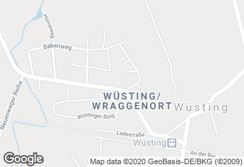 Karte mit Standort von Müller & Egerer Bäckerei und Konditorei NP Wüsting