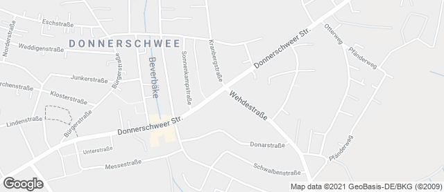Karte mit Standort von Müller & Egerer Bäckerei und Konditorei REWE Donnerschwee OL
