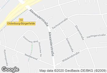 Karte mit Standort von Alexanderstraße