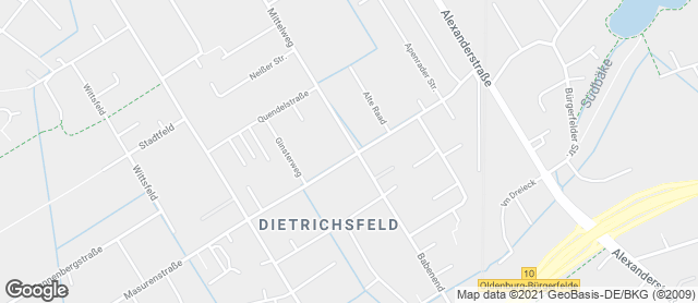 Karte mit Standort von Bäckerei Meisterbäcker Heudebült