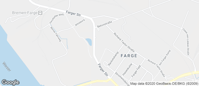 Karte mit Standort von Starke Bäcker Farge