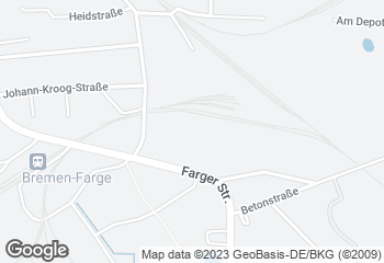 Karte mit Standort von Beckmann´s Das Café in Farge
