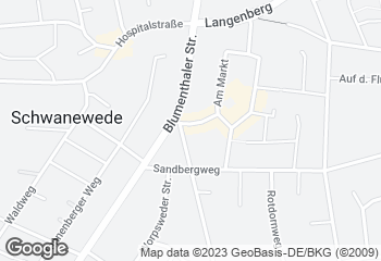 Karte mit Standort von Beckmann´s Das Café in Schwanewede