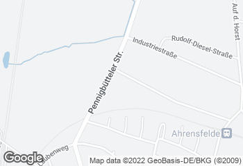 Karte mit Standort von Bäckerei Rolf Pennigbüttel