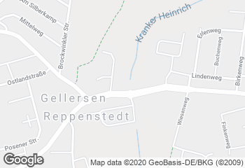 Karte mit Standort von Bäckerei Harms (Filiale Reppenstedt) Im REWE