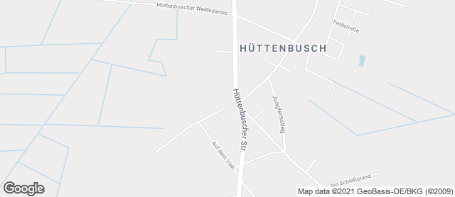 Karte mit Standort von Bäckerei Behrens Hüttenbusch