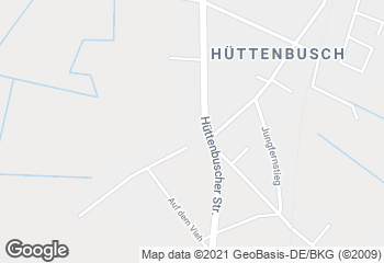 Karte mit Standort von Bäckerei Behrens Hüttenbusch