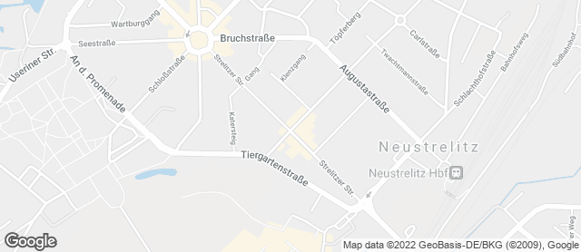 Karte mit Standort von Unser Bäcker Reinhold GmbH - Kornhus Neustrelitz