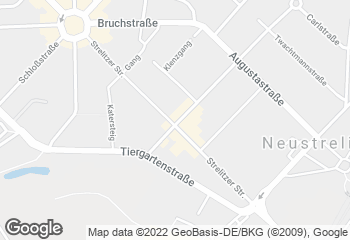 Karte mit Standort von Unser Bäcker Reinhold GmbH - Kornhus Neustrelitz