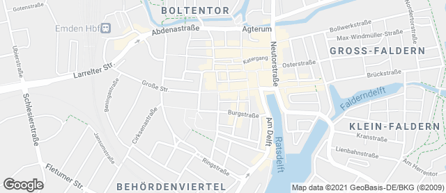 Karte mit Standort von Bäckerei & Konditorei Gerhard Sikken OHG