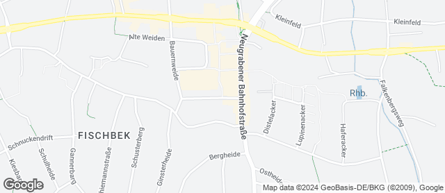 Karte mit Standort von Stadtländer Wochenmarkt Hamburg -Neugraben
