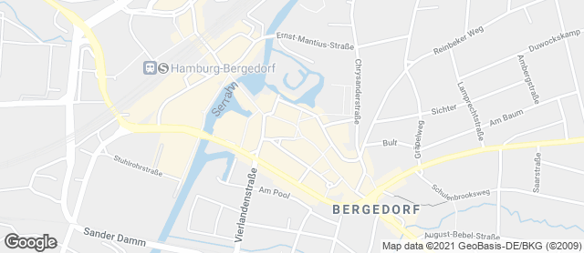 Karte mit Standort von Dat Backhus Sachsentor Bergedorf