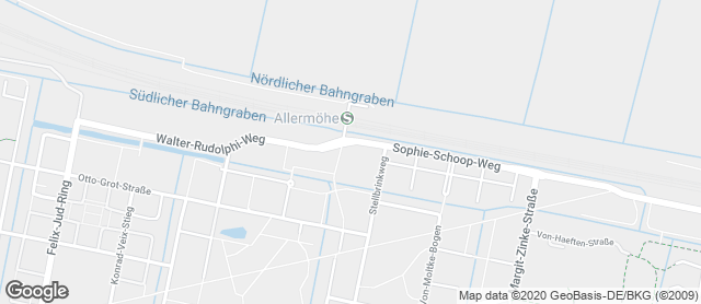 Karte mit Standort von Bäckerei & Konditorei L. Daube KG Markt Allermöhe