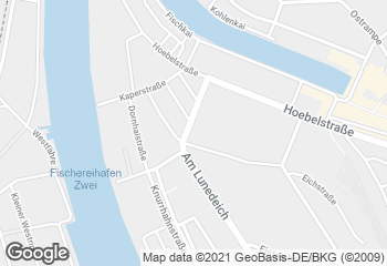 Karte mit Standort von Stadtbäckerei Engelbrecht "Am Fischbahnhof"