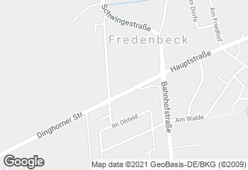 Karte mit Standort von Bäckerei Dietz - Fil. Fredenbeck