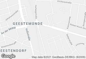 Karte mit Standort von "Stadtbäckerei Engelbrecht "Schiffdorfer Chaussee"