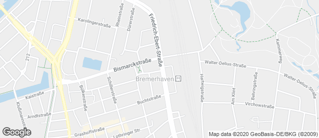 Karte mit Standort von Stadtbäckerei Engelbrecht "Ebertstraße am Bahnhof"