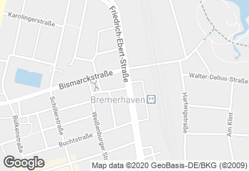 Karte mit Standort von Stadtbäckerei Engelbrecht "Ebertstraße am Bahnhof"