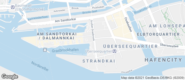 Karte mit Standort von Dat Backhus Hafencity