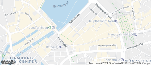 Karte mit Standort von Dat Backhus Alstertor