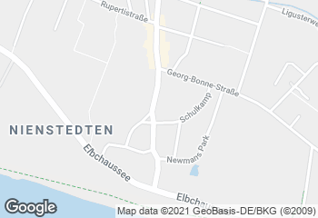 Karte mit Standort von Dat Backhus Nienstedtener Markt