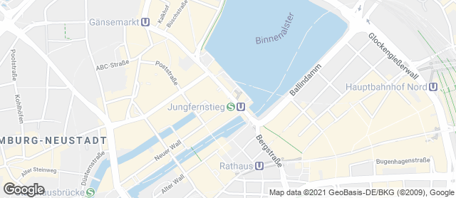 Karte mit Standort von Dat Backhus U-Bahn Jungfernstieg